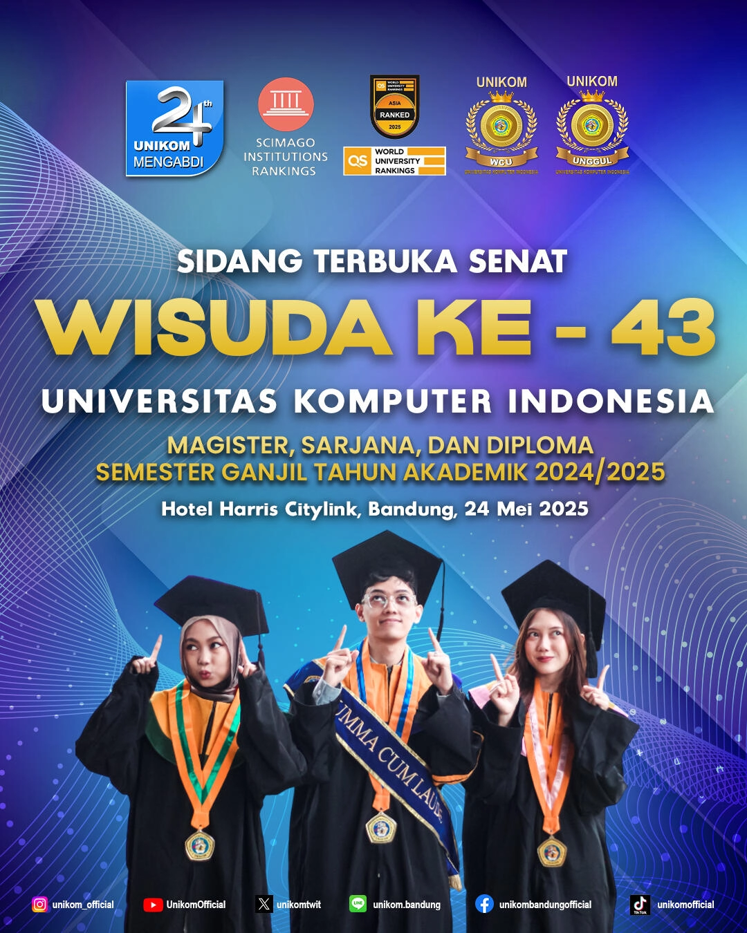 Selamat & Sukses Wisudawan-Wisudawati UNIKOM ke-43!