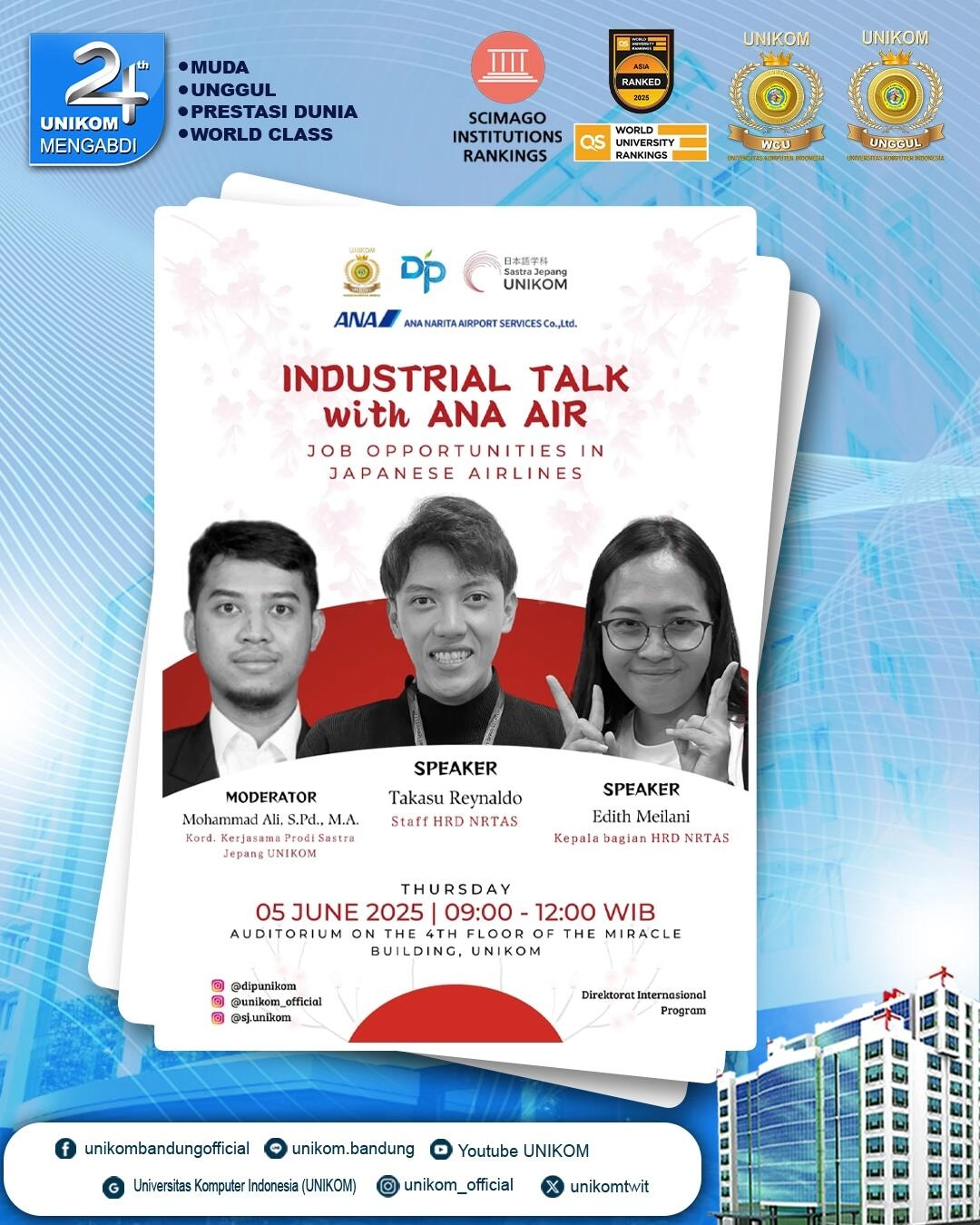 Industrial Talk UNIKOM :  Job Opportunities In Japanese Airlines