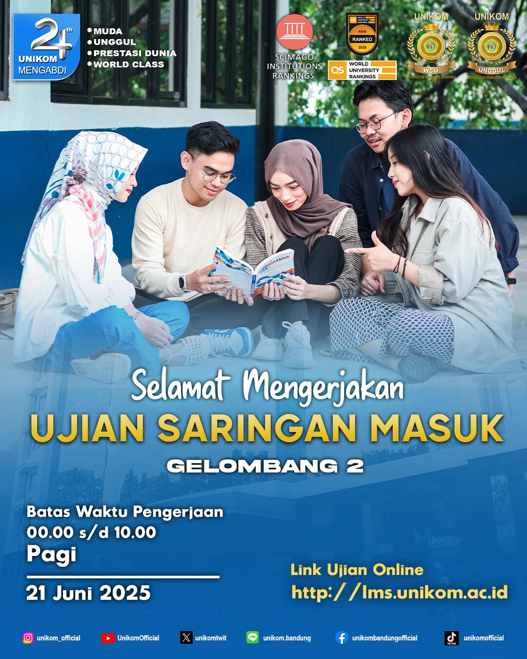SELAMAT MENGERJAKAN UJIAN SARINGAN MASUK 6 – GELOMBANG 2!