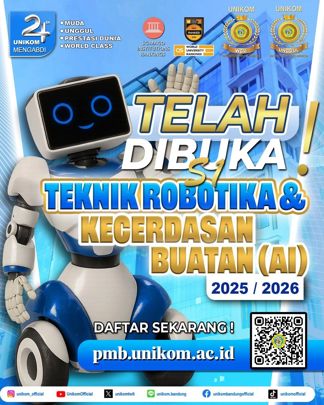 UNIKOM Resmi Membuka Program Studi Teknik Robotika & kecerdasan Buatan (AI) Jenjang S1
