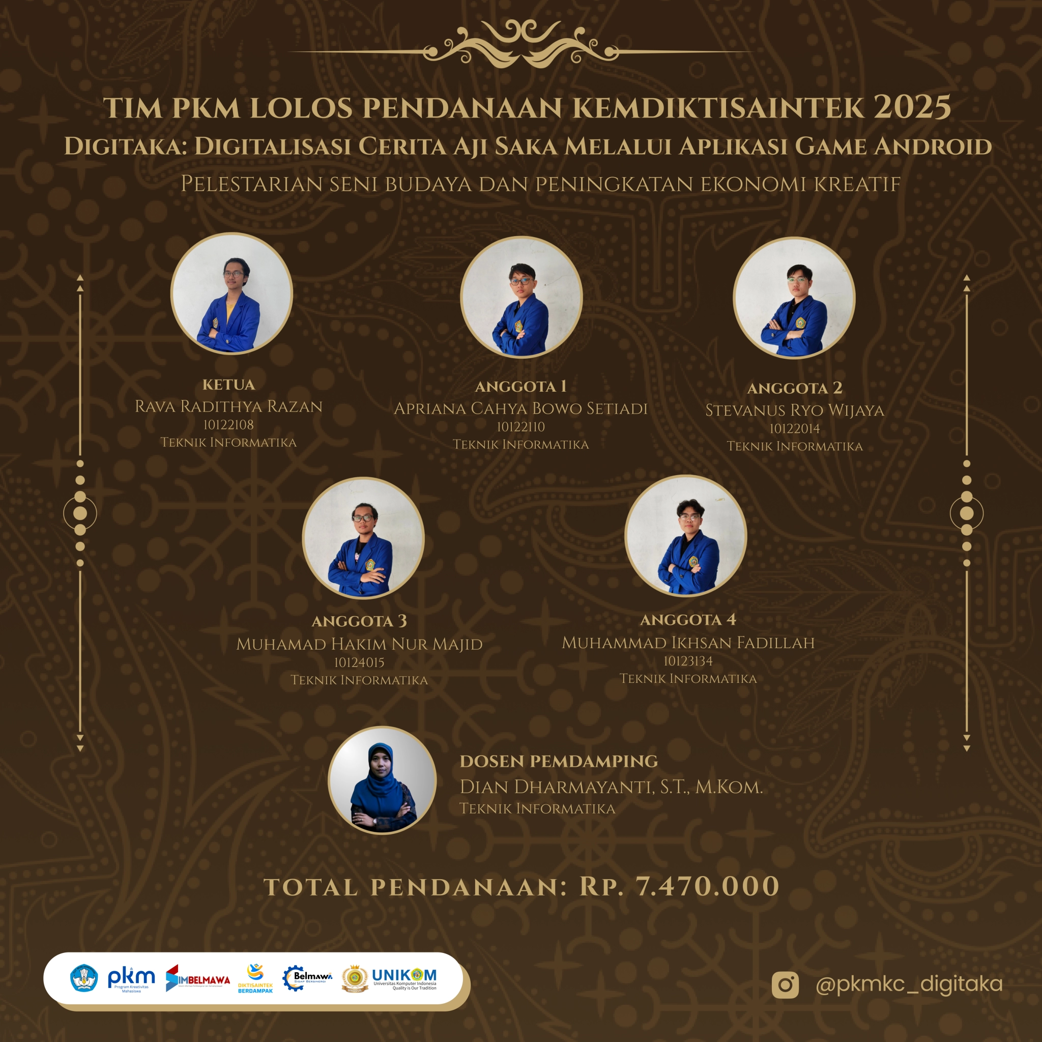 Inovasi Berdampak: Proyek PKM-KC “Digitaka” UNIKOM Lolos Pendanaan Kemendikbudristek 2025, Digitalis...